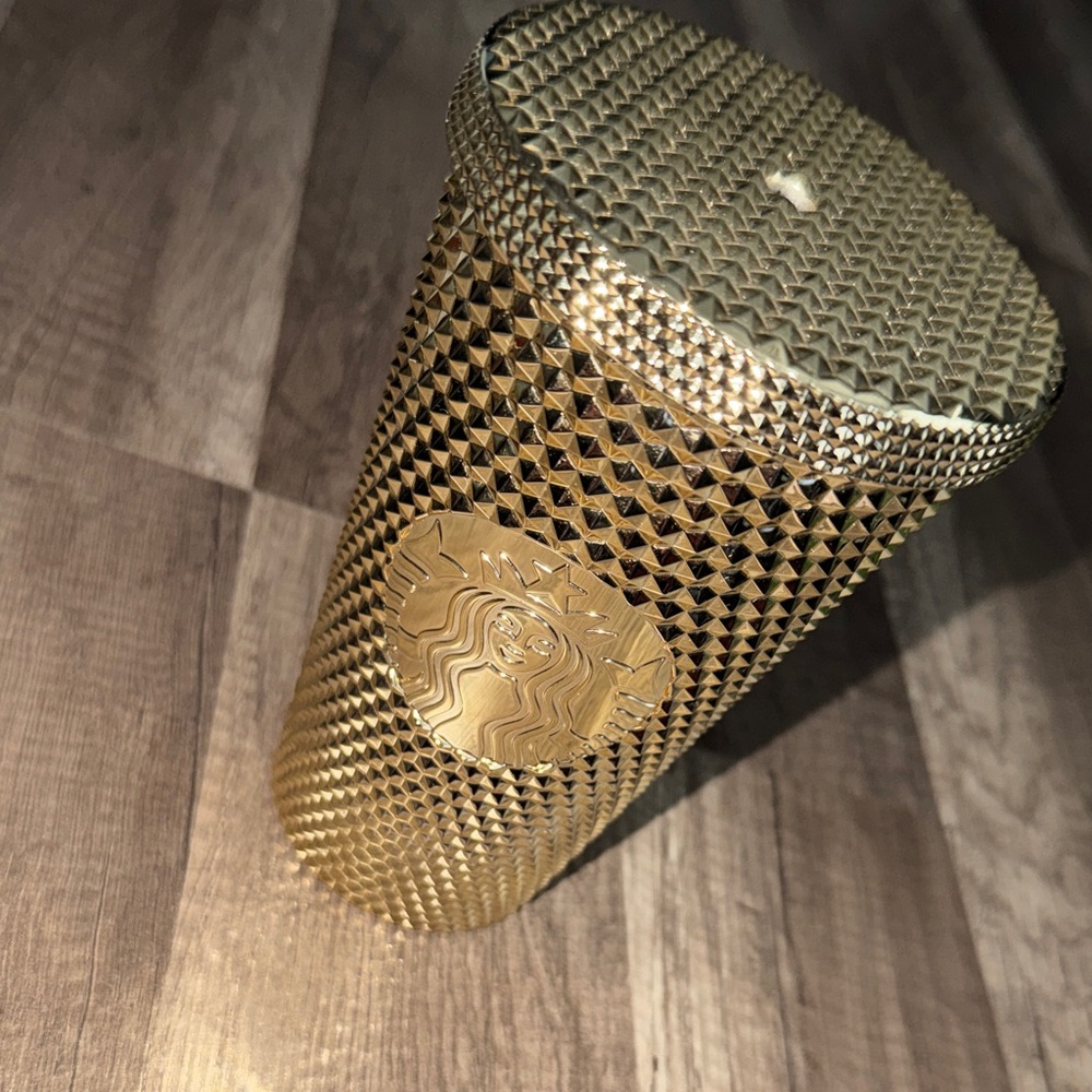 Starbucks Gold studded tumbler.